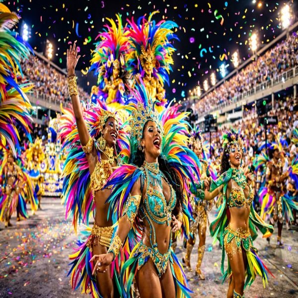 Brazil carnival Wishes 2026 celebration dancers colorful costumes festival