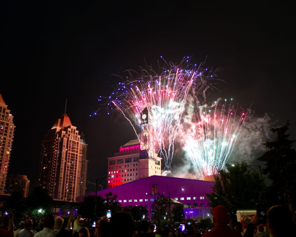 Happy Canada Day Wishes 2026 fireworks celebration image