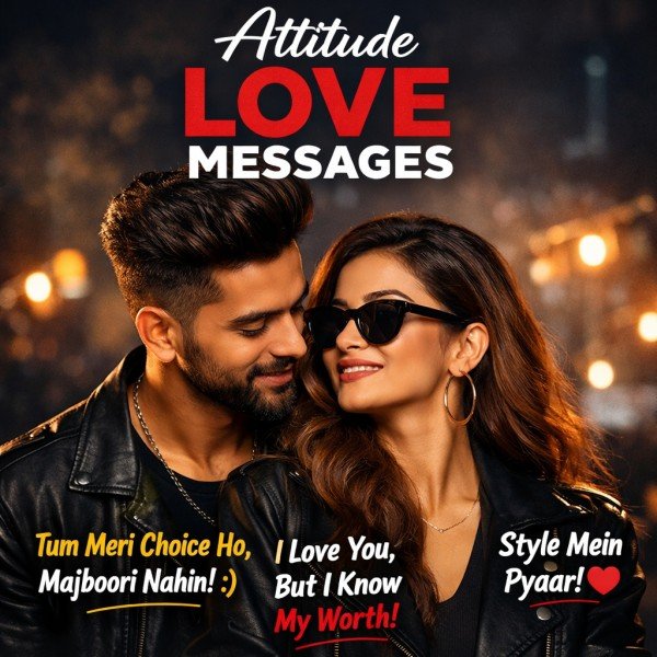 Attitude Love Messages stylish bold romantic quotes image