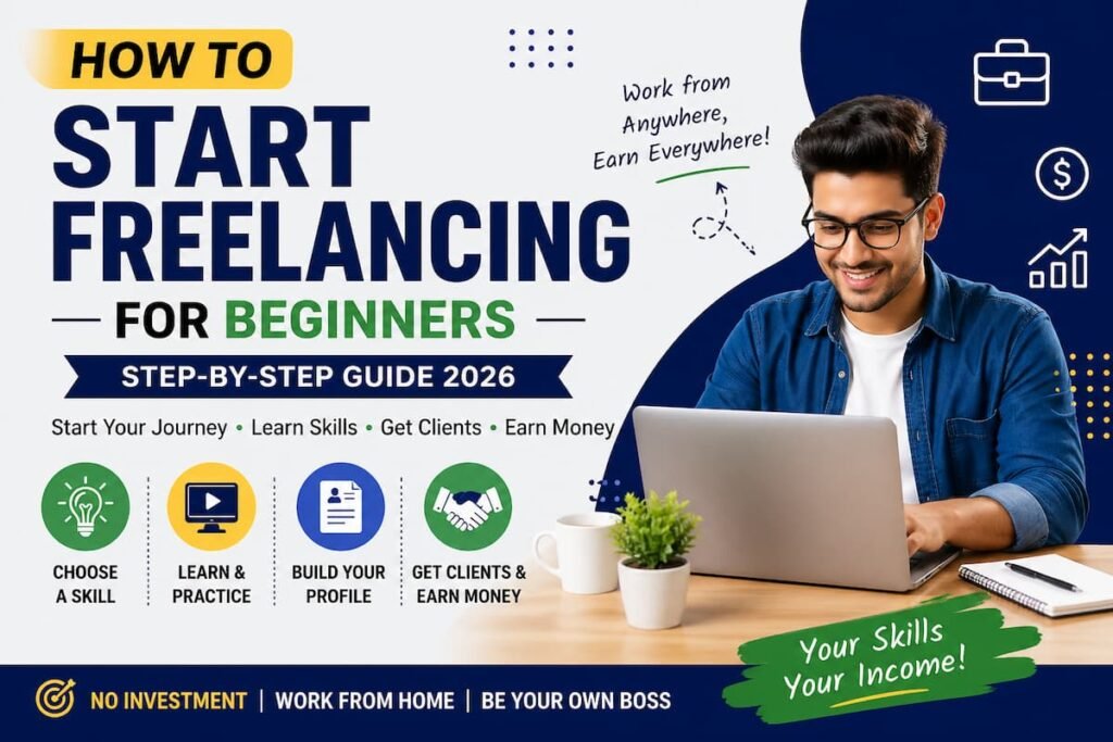 How to start freelancing for beginners step by step guide 2026 work from home earn money online