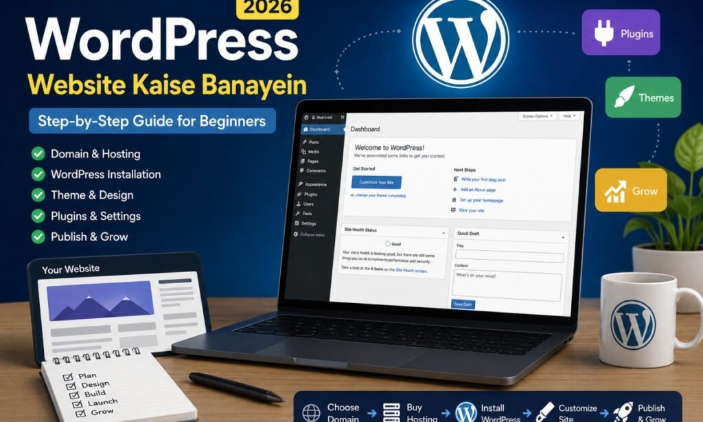 WordPress website kaise banayein 2026 step by step guide for beginners